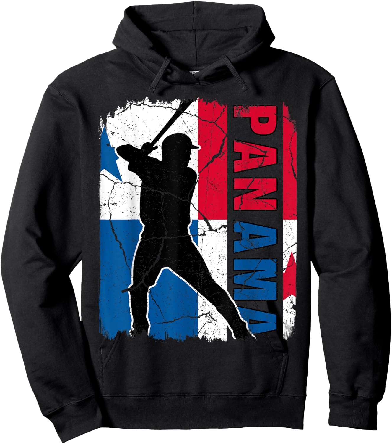 Panamanian Baseball Player Panama Flag Baseball Fans Hoodie - Hoodie | Black