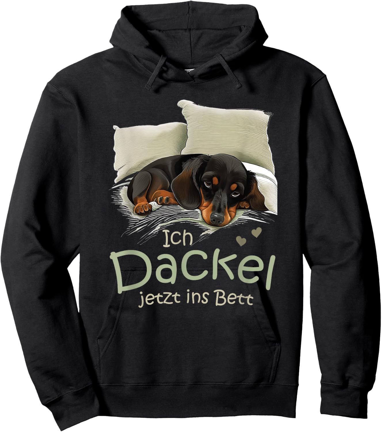 Dog Dachshund Official Sleep I Dachshund Now Ins Bed , black Hoodie - Hoodie | Black