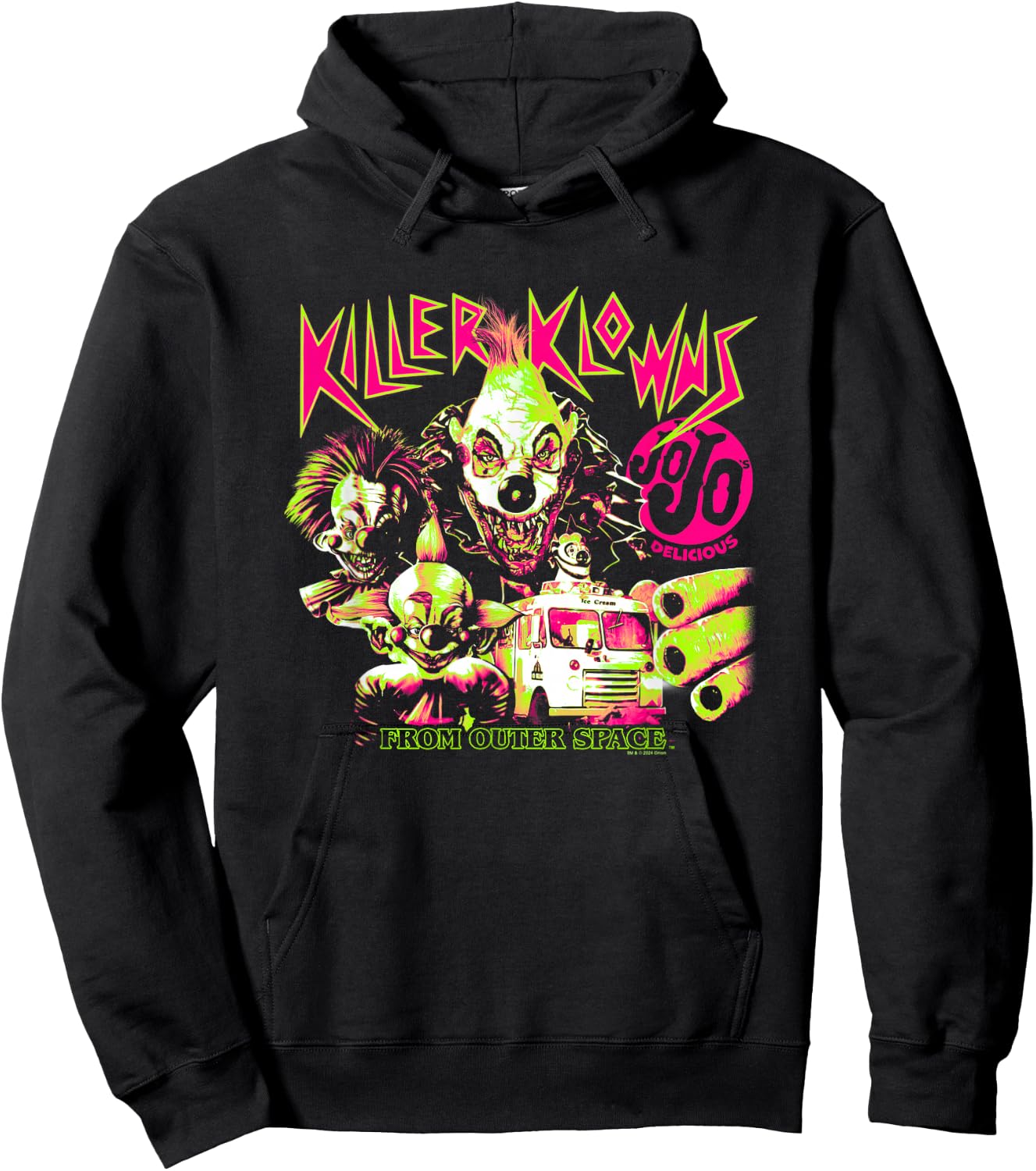 Killer Klowns from Outer Space JoJo Delicious Neon Poster , Black, S Hoodie - Hoodie | Black