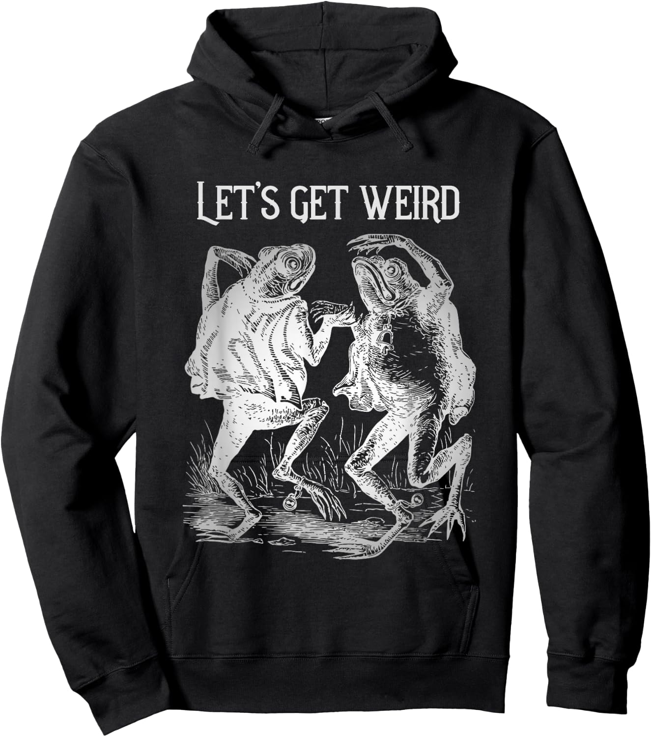 Let's Get Really Weird Dancing Frogs Strange Fairy Tale Hoodie - Hoodie | Black