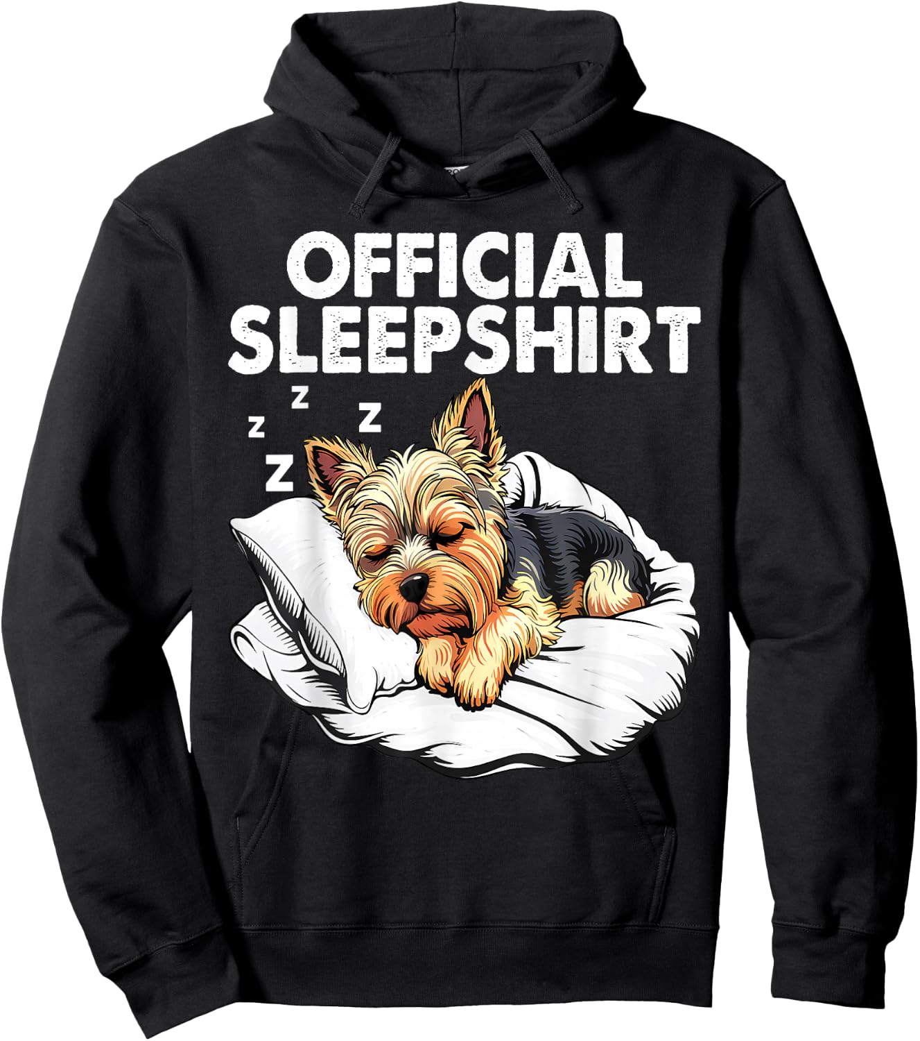 Yorkshire Terrier Yorkie Dog Official Sleep Pajamas Hoodie - Hoodie | Black