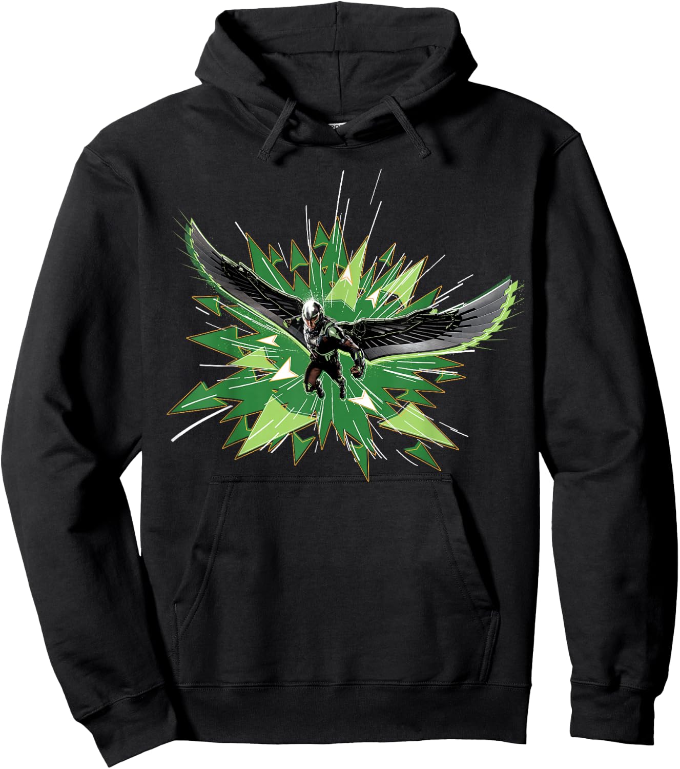 Marvel Studios Captain America: Brave New World Falcon Burst Hoodie - Hoodie | Black