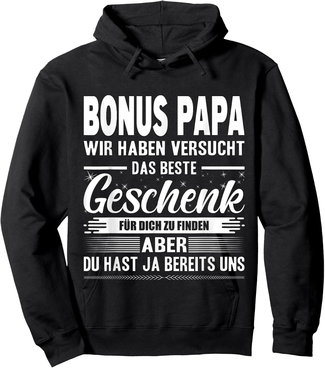 Bonus Papa Stiefvater Stiefpapa Bester Papa Der Welt Vater Hoodie - Hoodie | Black