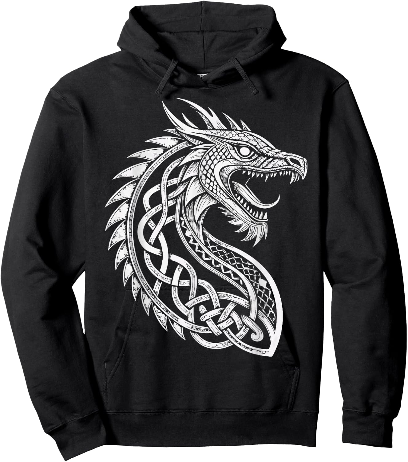 Viking Dragon Jörmungandr – Norse Knotwork Dragon Hoodie - Hoodie | Black