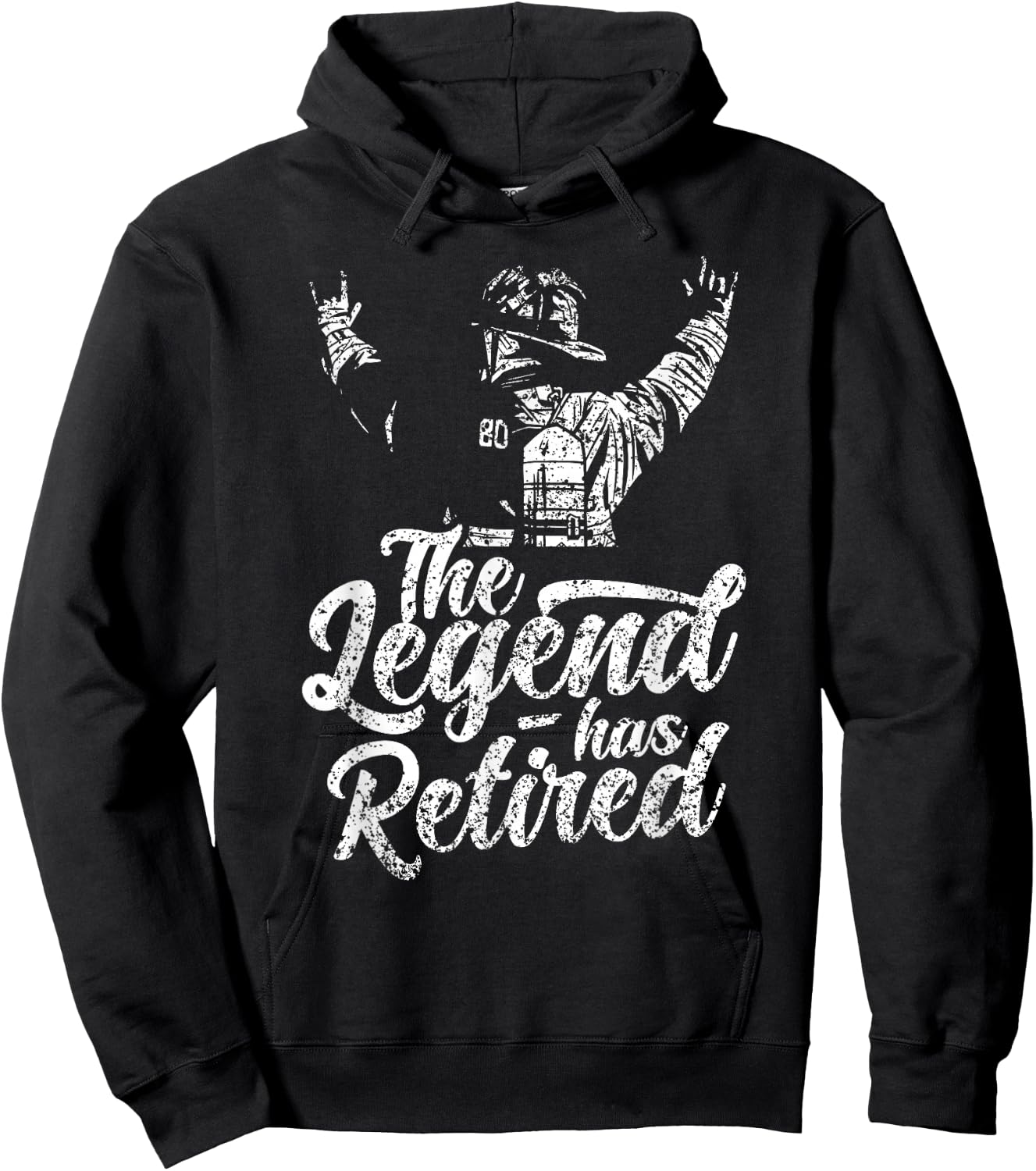 The Legend Has Retired Firefighter Fire Fighter Retirement Hoodie - Hoodie | Black
