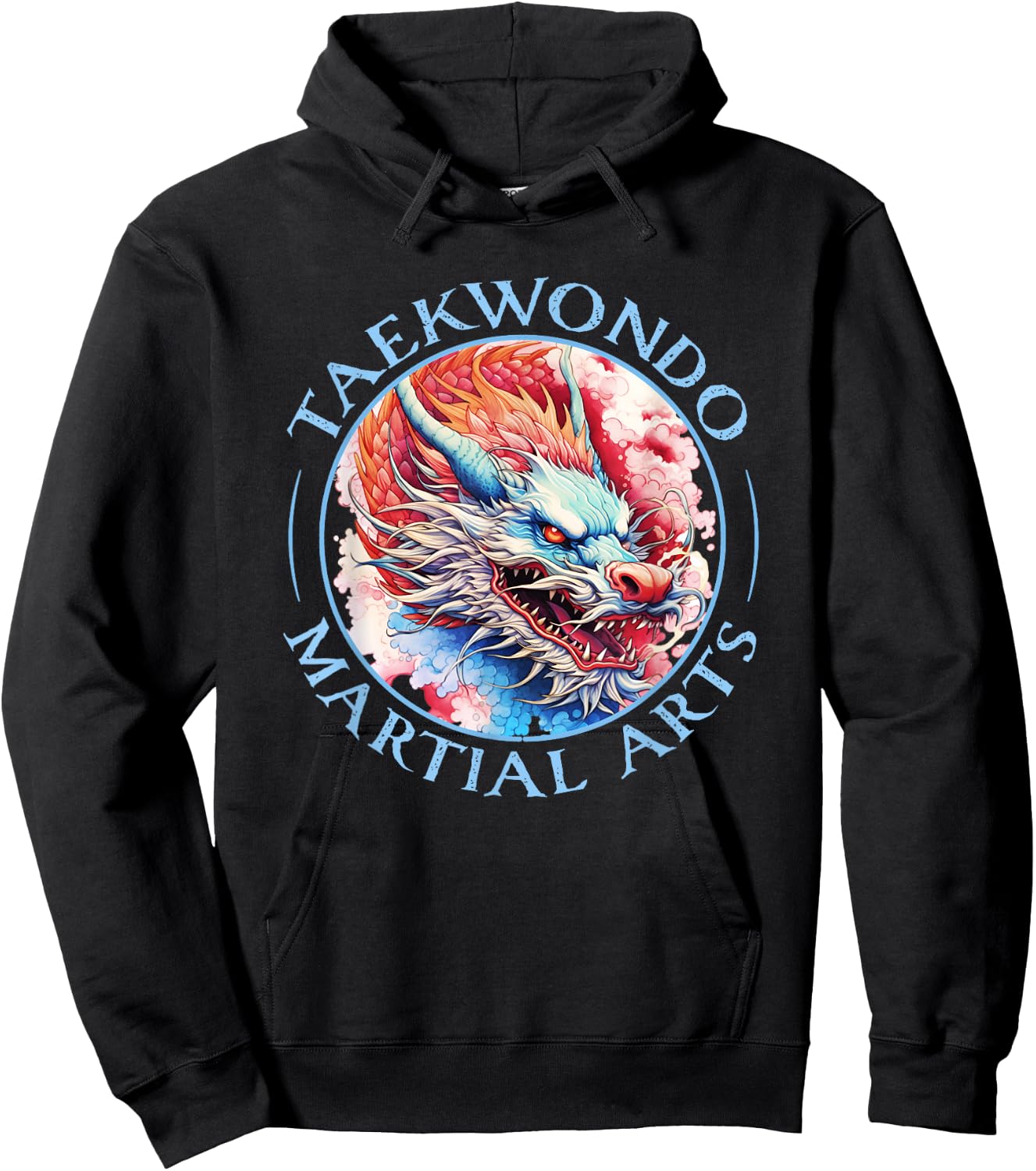Taekwondo TKD Tae Kwon Do Dragon Art Martial Arts Graphic Hoodie - Hoodie | Black