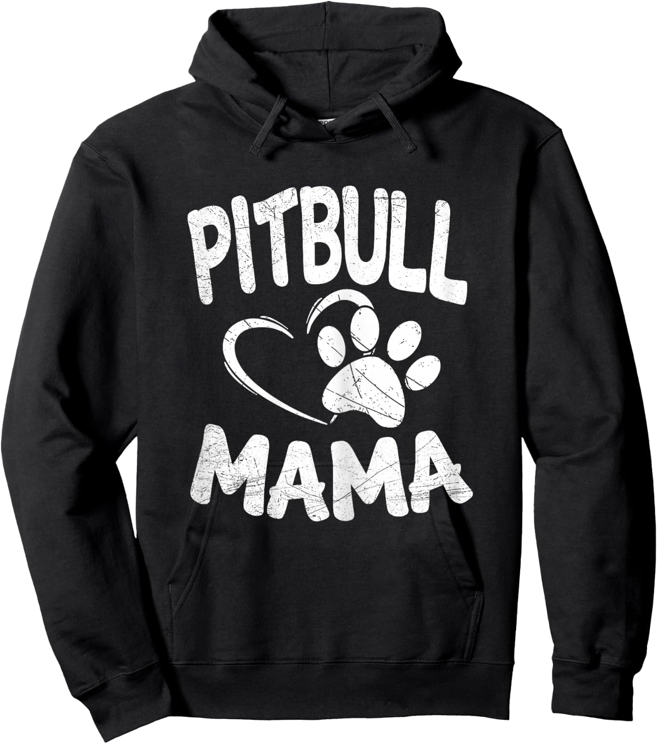 Pitbull Mama Pit bull Lover Dog Gift Terrier Mom Hoodie - Hoodie | Black