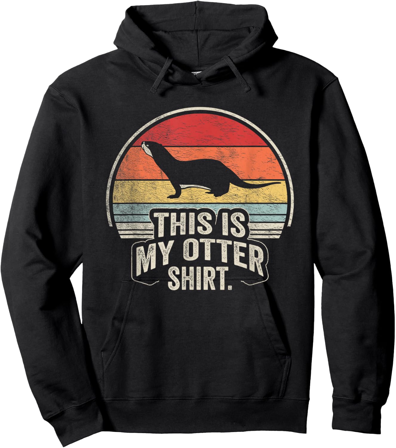 Vintage Cute Otter Shirt This Is My Otter Shirt Sea Otter Hoodie - Hoodie | Black