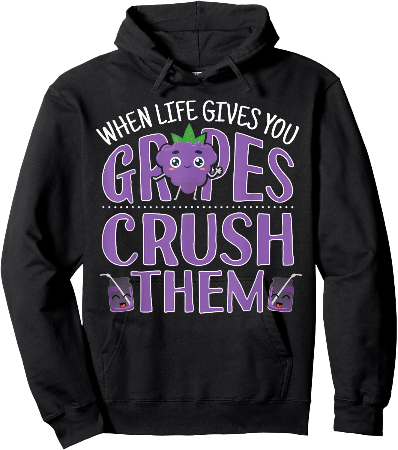 When Life Gives You Grapes Crush Them Gardeners Hoodie - Hoodie | Black