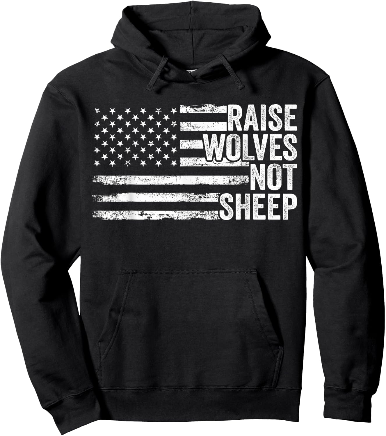 Raise Wolves Not Sheep Patriotic Veteran Lions Women Hoodie - Hoodie | Black