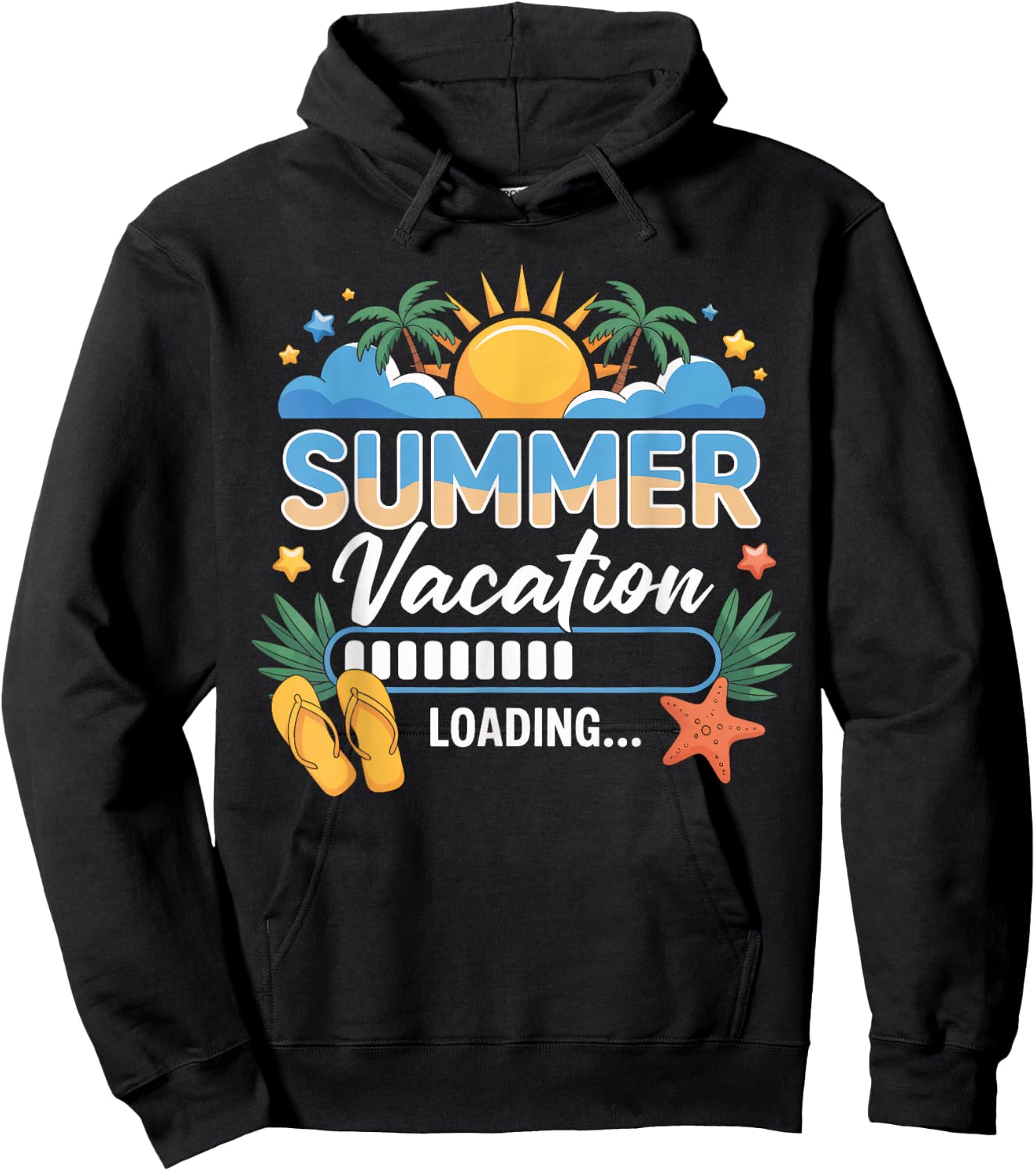 Last Day of School Summer Vacation Loading Funny Hoodie - Hoodie | Black