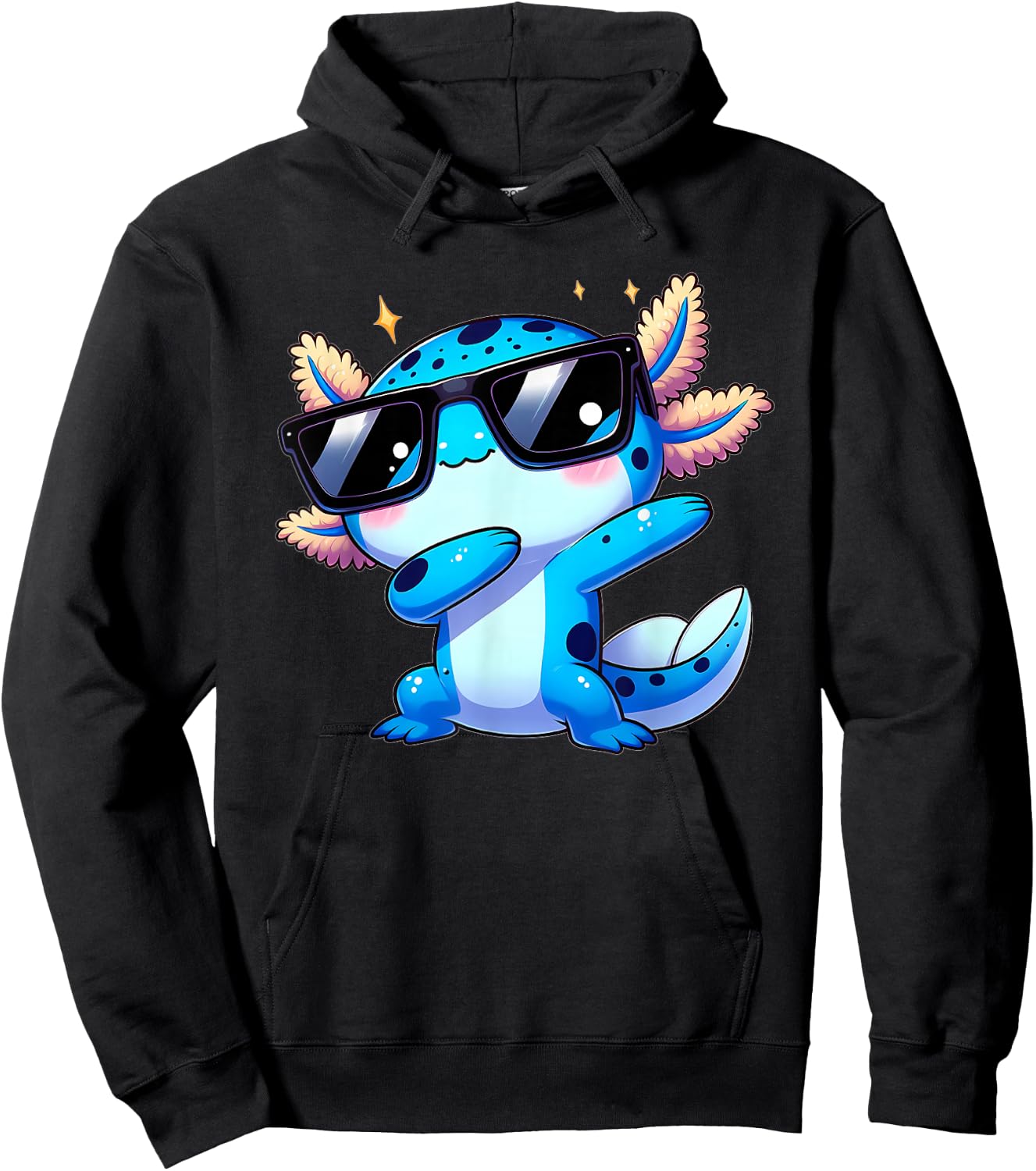 Funny Dabbing Axolotl Kawaii Axolotl Toddler Boys Kids , black Hoodie - Hoodie | Black