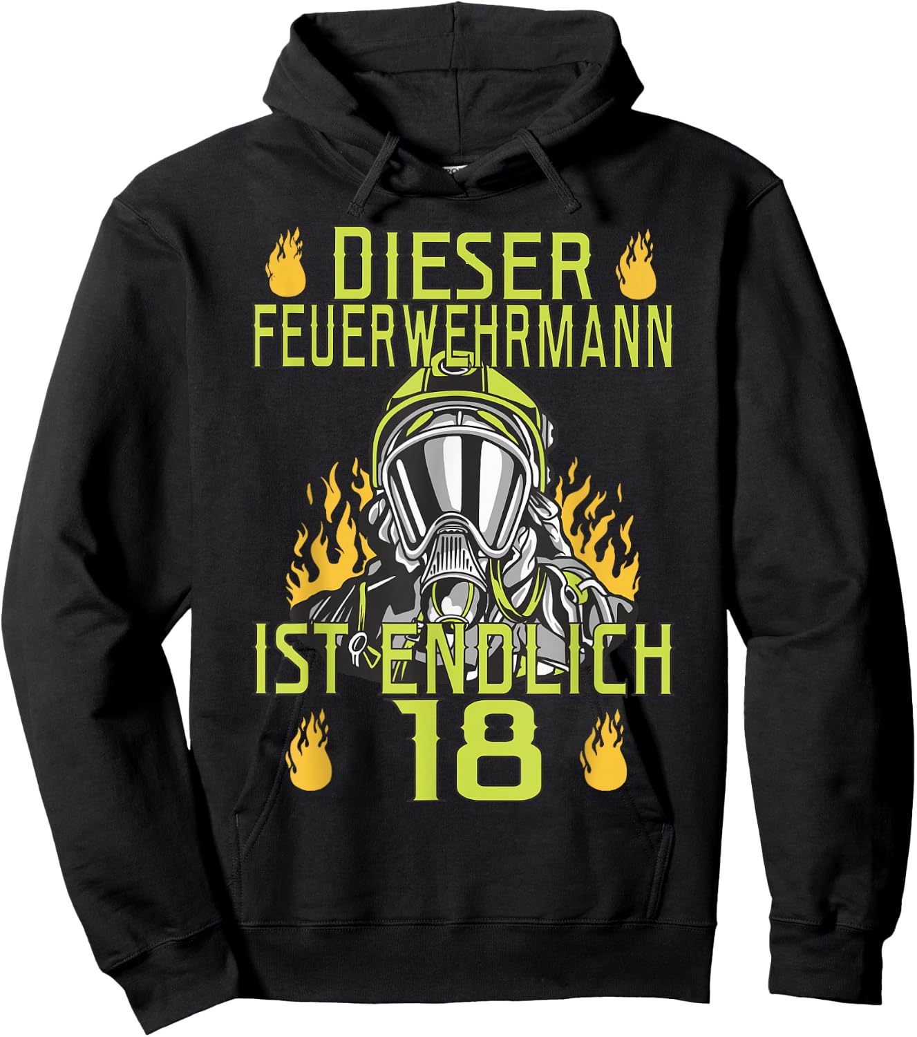 Dieser Feuerwehrmann ist endlich 18 - Freiwillige Feuerwehr Hoodie - Hoodie | Black