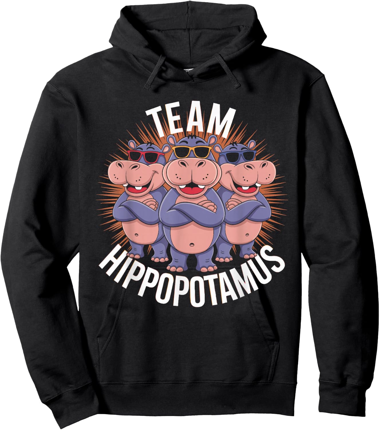 Team Hippopotamus Stuff | Hippo Costume | Products for Hippo Hoodie - Hoodie | Black