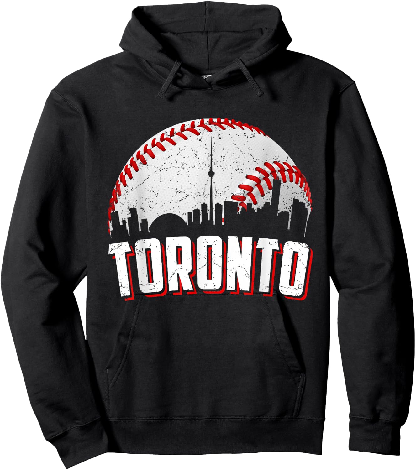 Vintage Baseball Graphic Toronto Women Kids Hoodie - Hoodie | Black