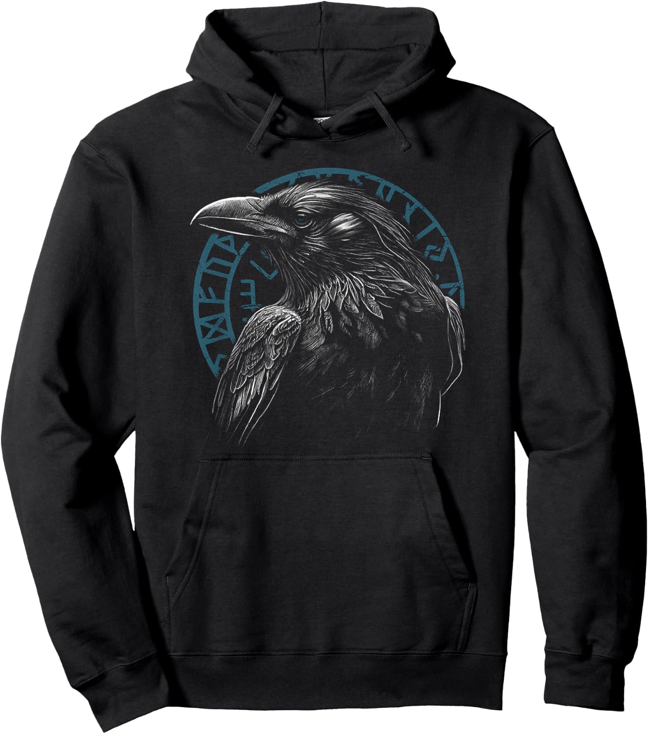 Nordic Mythology Black Raven Walhalla , black Hoodie - Hoodie | Black
