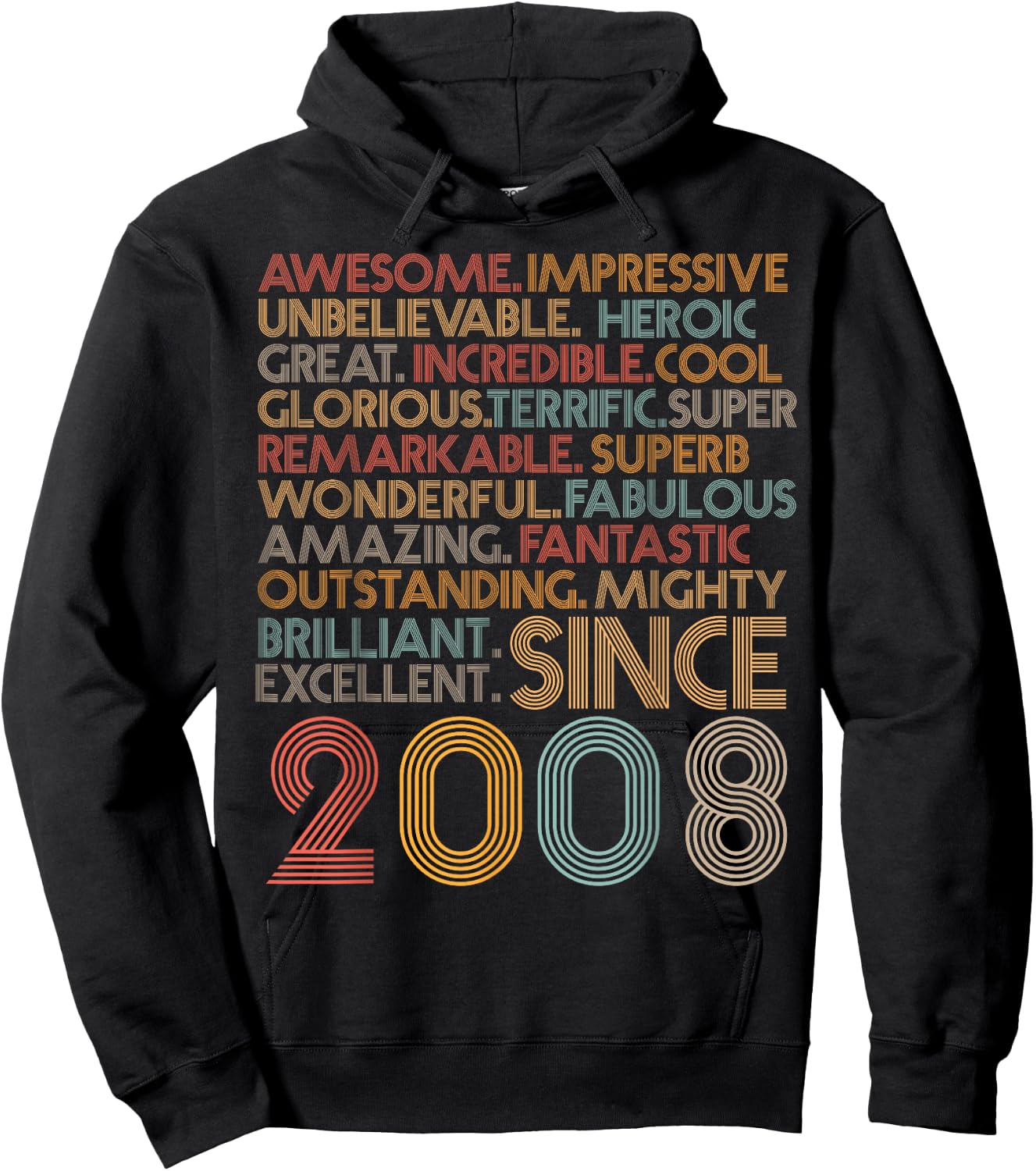 Awesome Since 2008 16th Birthday Born In 2008 16 years old Hoodie - Hoodie | Black