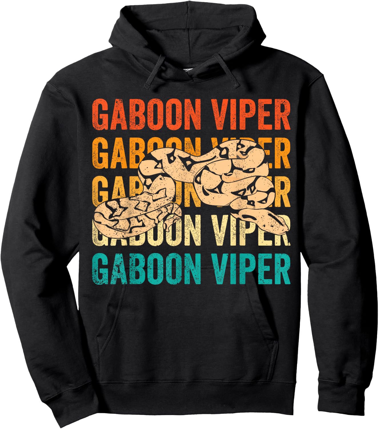 Gaboon Viper Retro Hoodie - Hoodie | Black