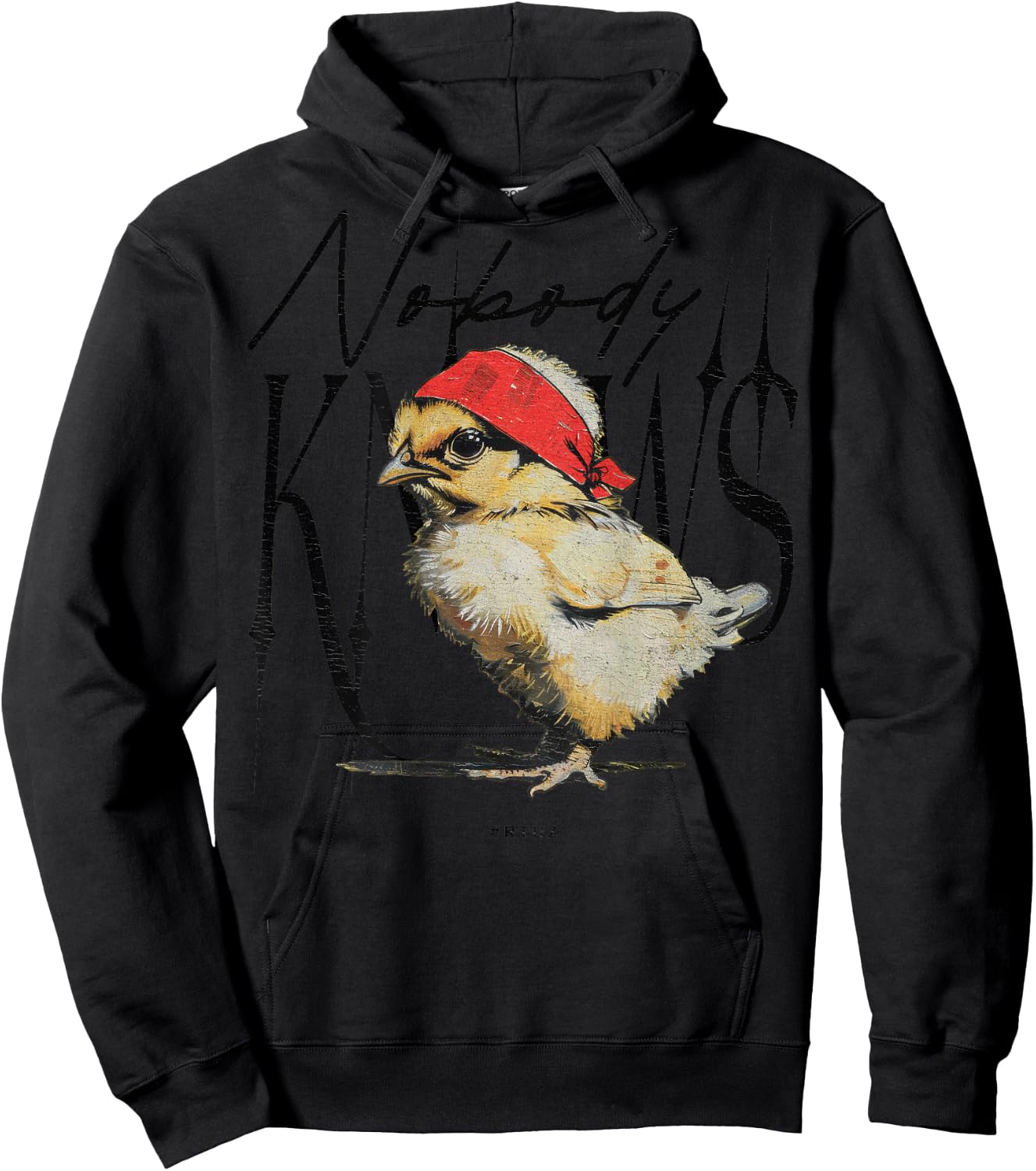 Hip Hop Vintage Hipster Y2K Edgy Urban Backprint Streetwear Hoodie - Hoodie | Black