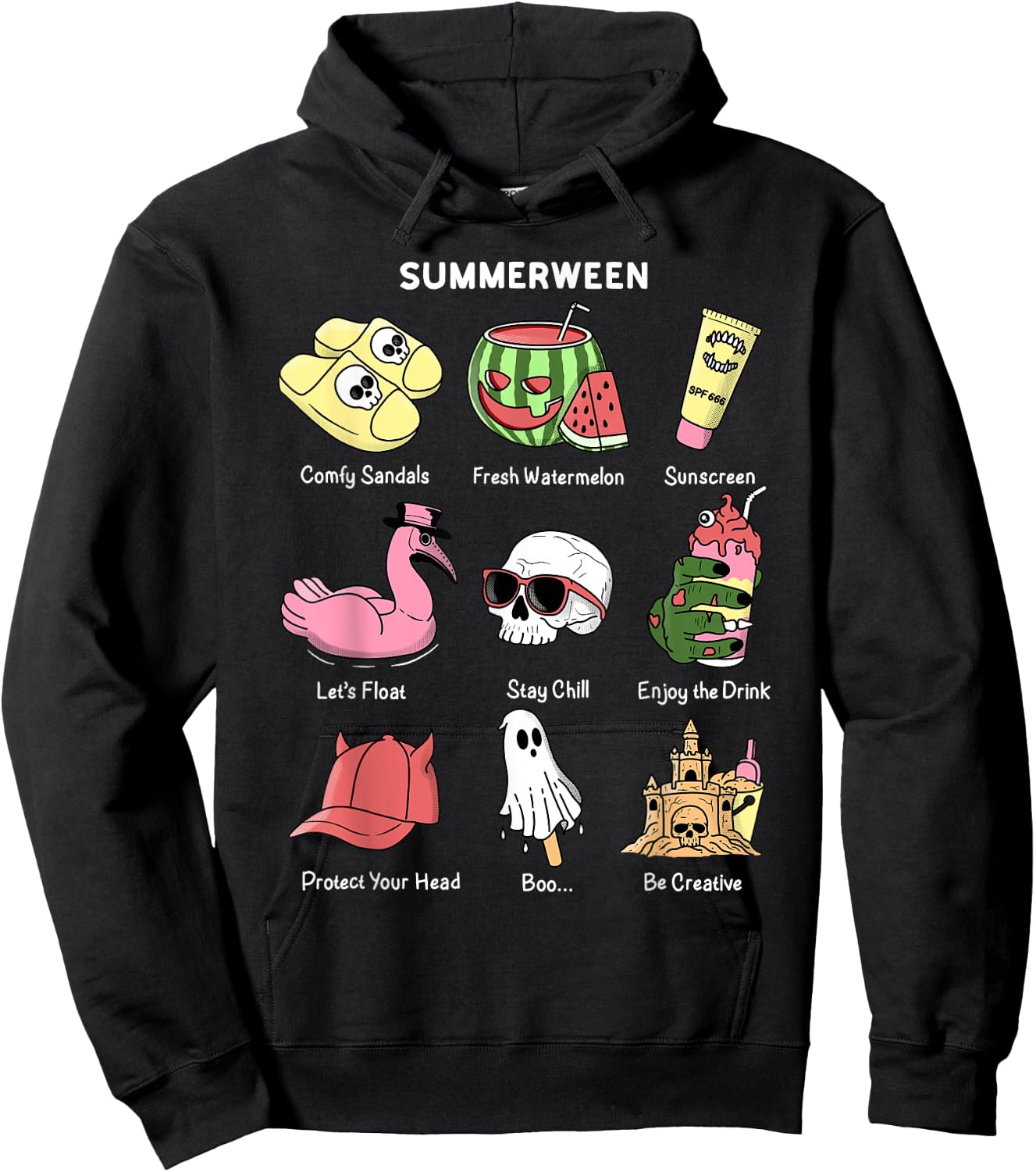 Summerween, Summer Halloween Hoodie - Hoodie | Black