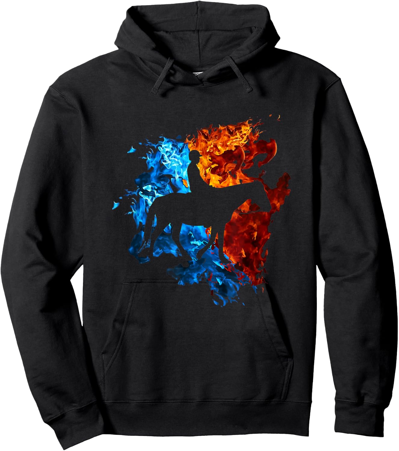 Reitsport Reitsport, Rot / Blau Hoodie - Hoodie | Black