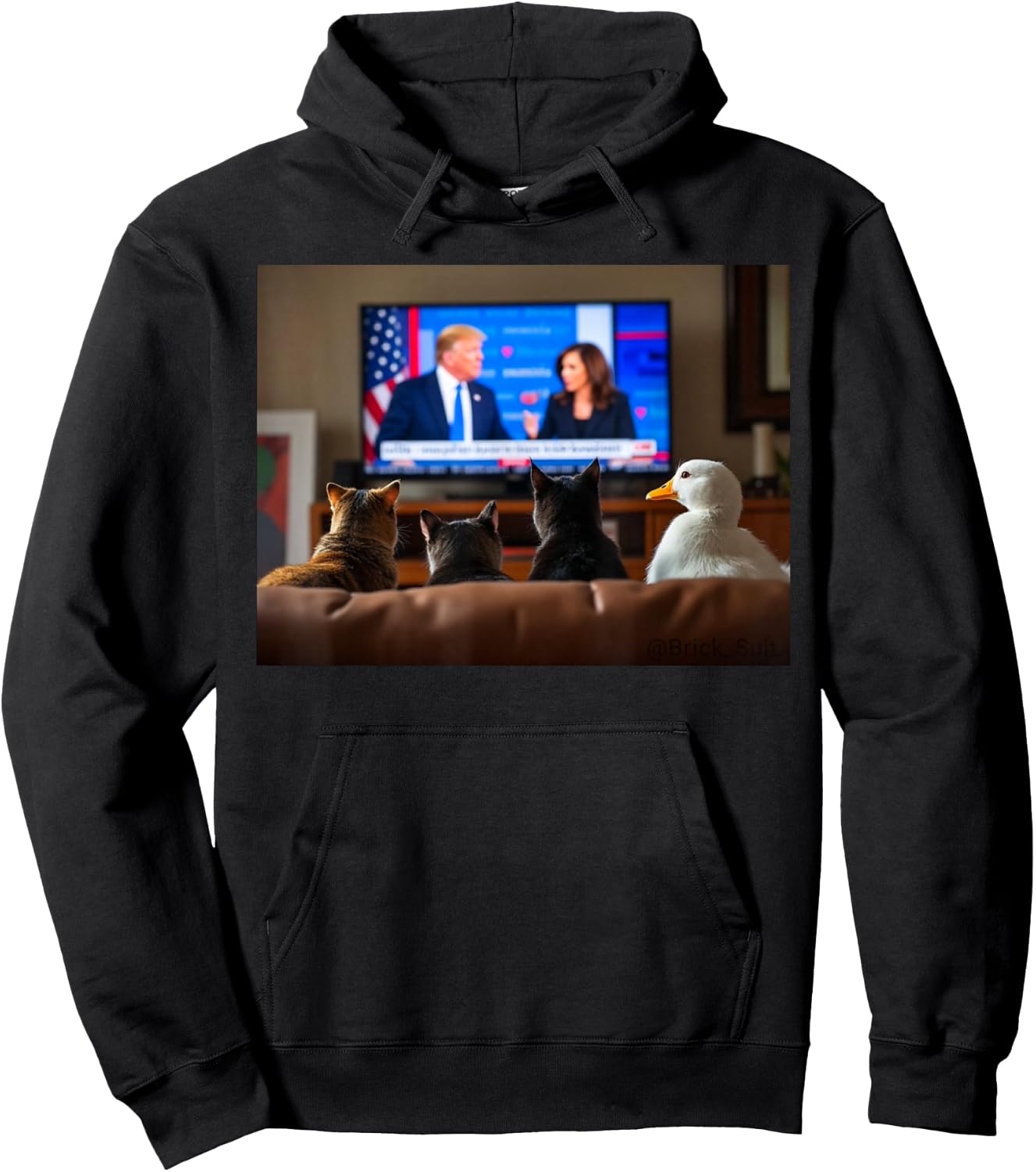 Cats And The Ducks Trump Shirt, Cats And The Ducks Trump Hoodie - Hoodie | Black