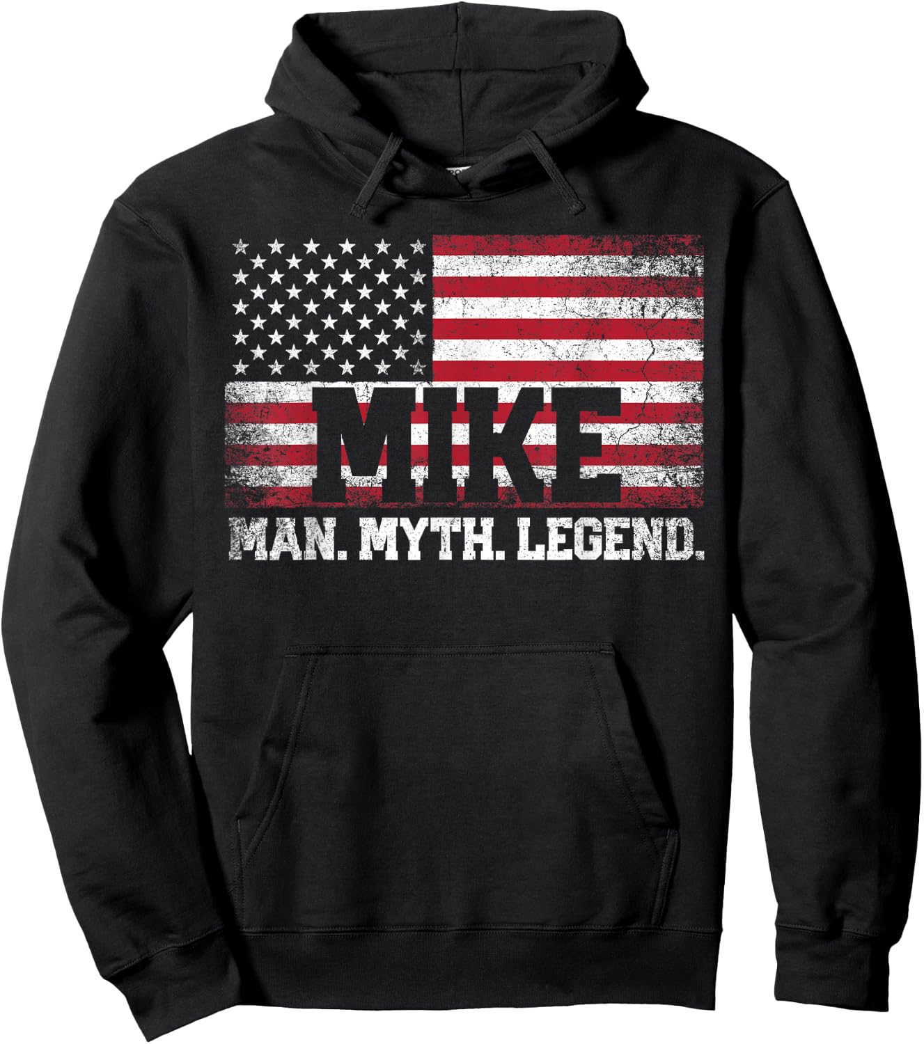 Mike - The Man Myth Legend Father's Day 4th of July Hoodie - Hoodie | Black