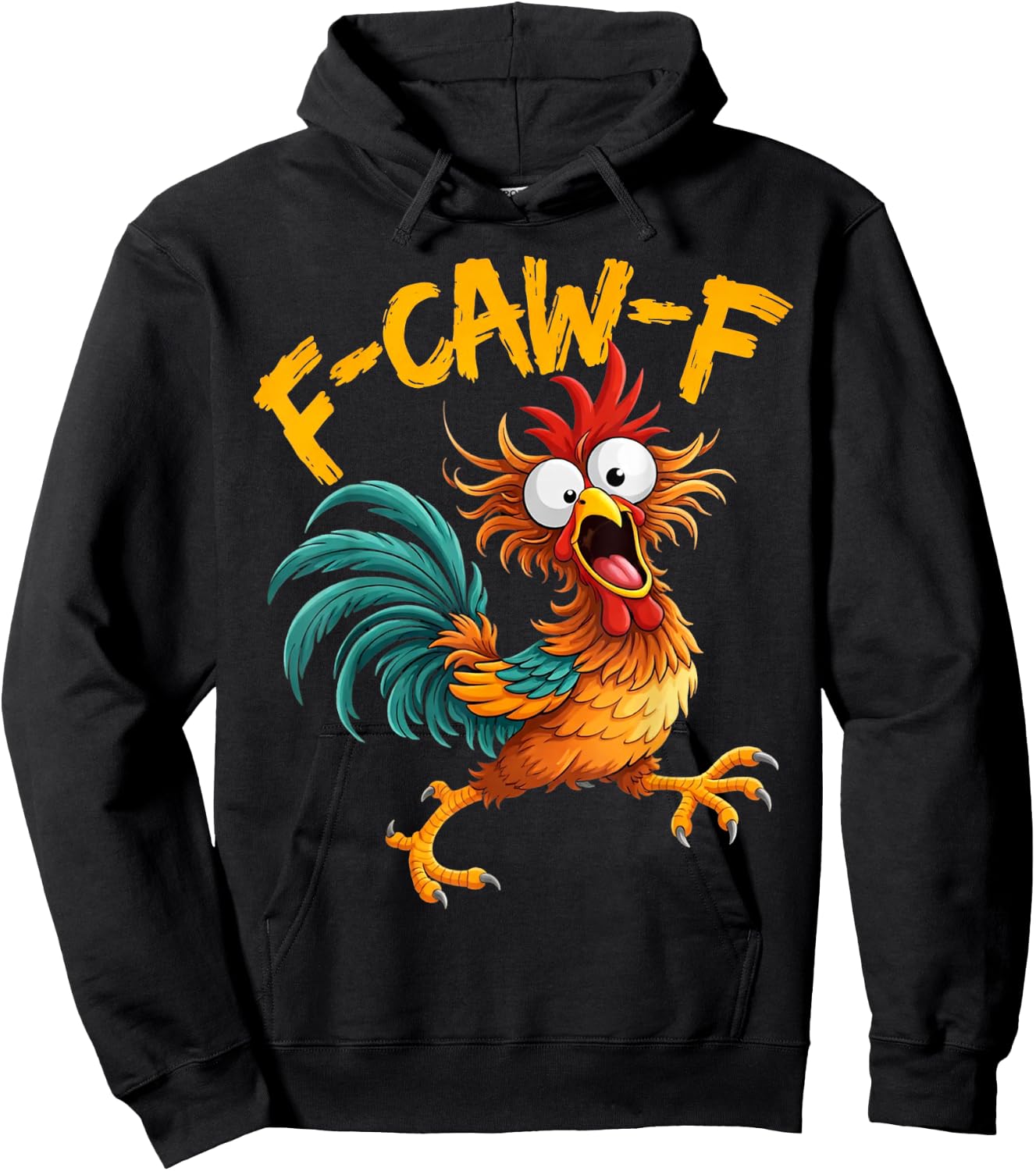 F-Caw-F Huhn lustiger Hahn Fcawf Erwachsenen-Humor Meme Hoodie - Hoodie | Black