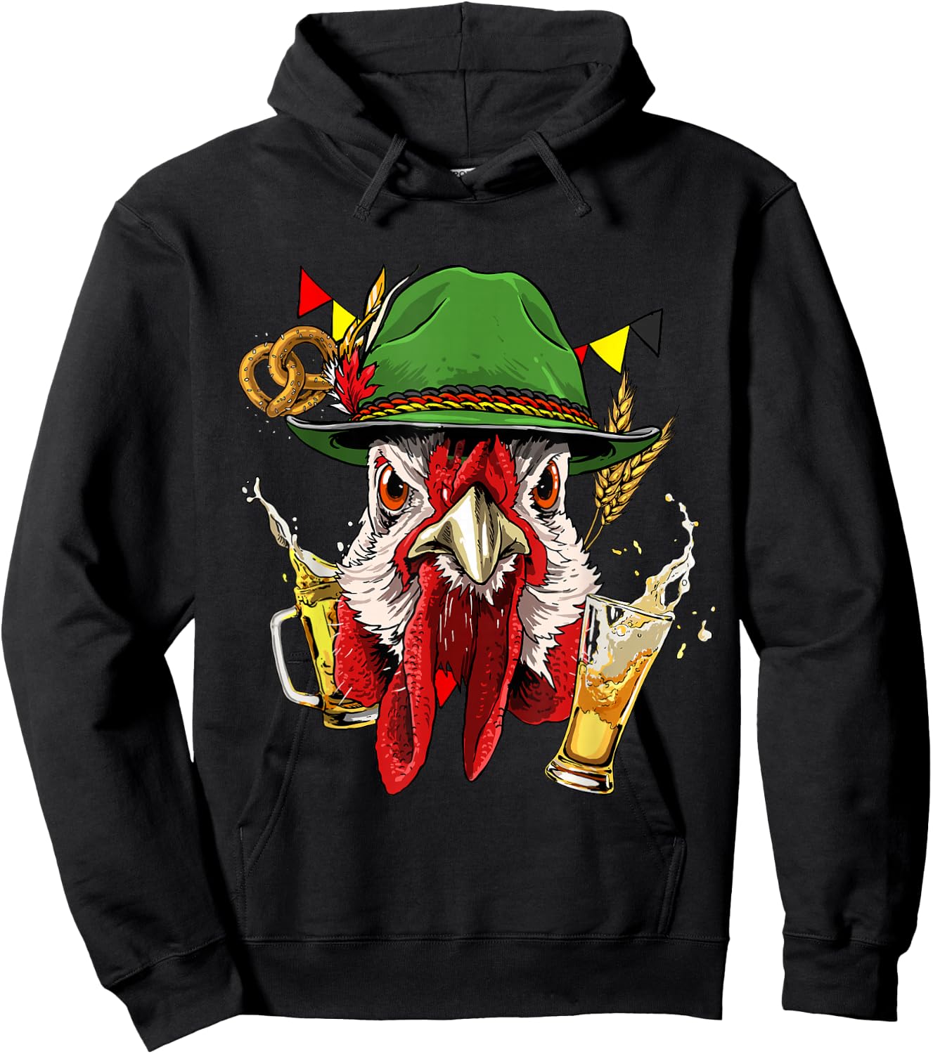 Chicken Germany Oktoberfest Party Beer Fest Chicken Lover Hoodie - Hoodie | Black