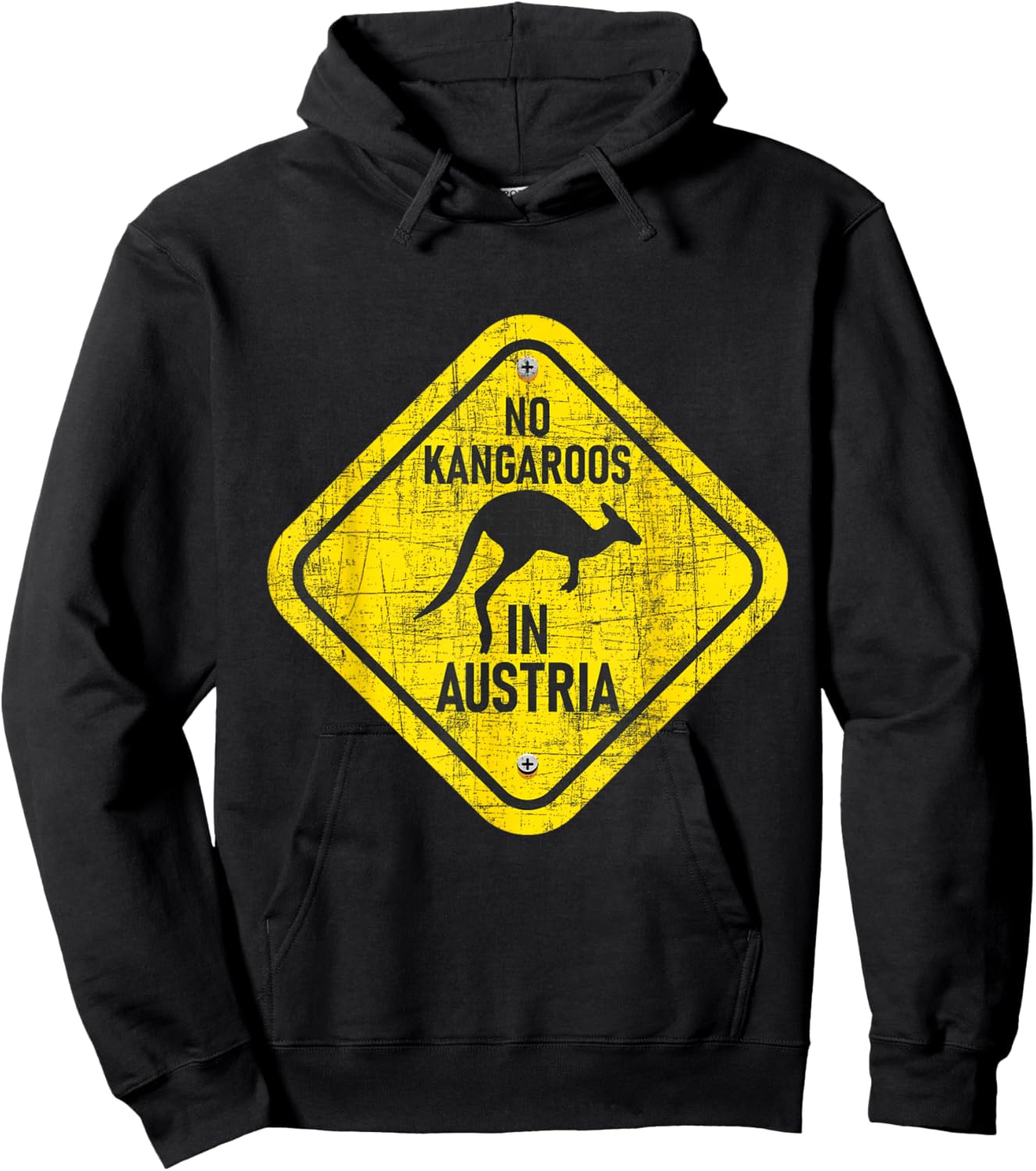 Zookeeper Wildlife Animal Lover with German Text "No Kangaroo in Austria, black Hoodie - Hoodie | Black