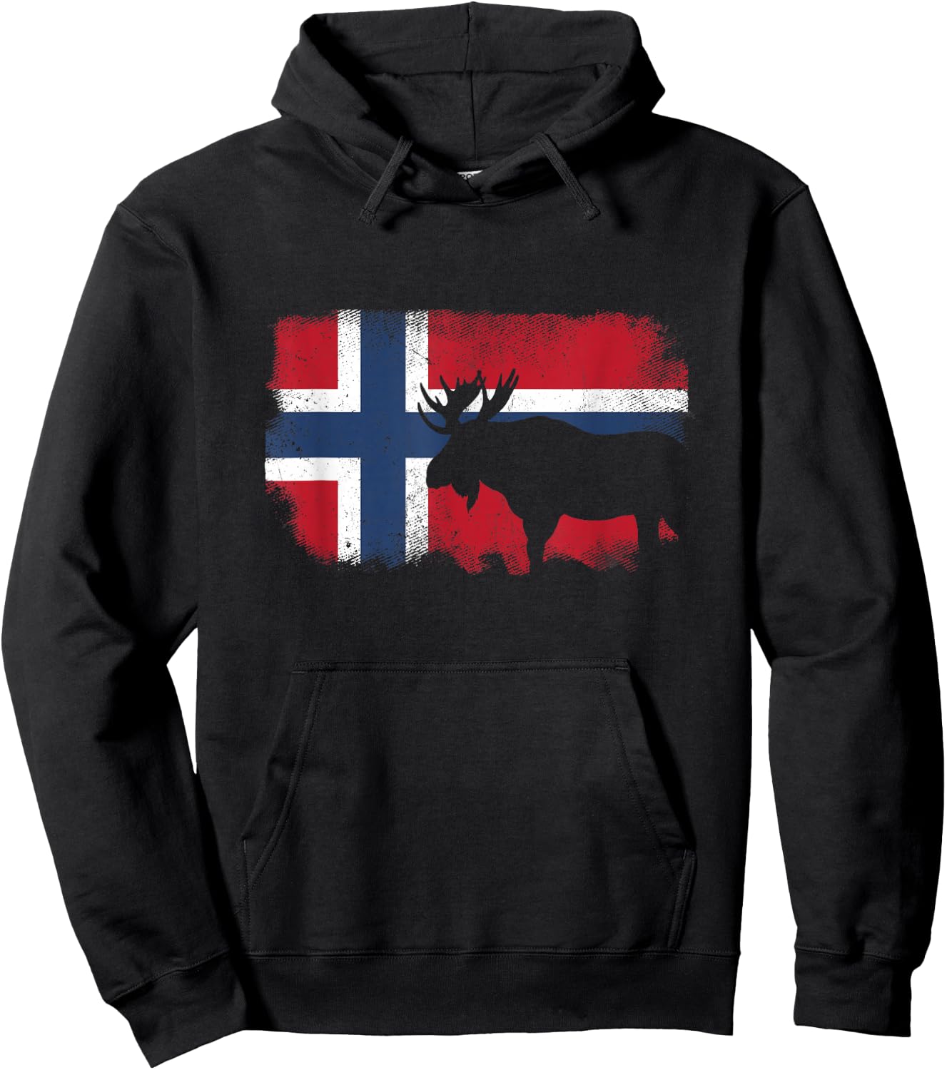 Norwegian Flag Noreg Norge Scandinavia Norway , black Hoodie - Hoodie | Black