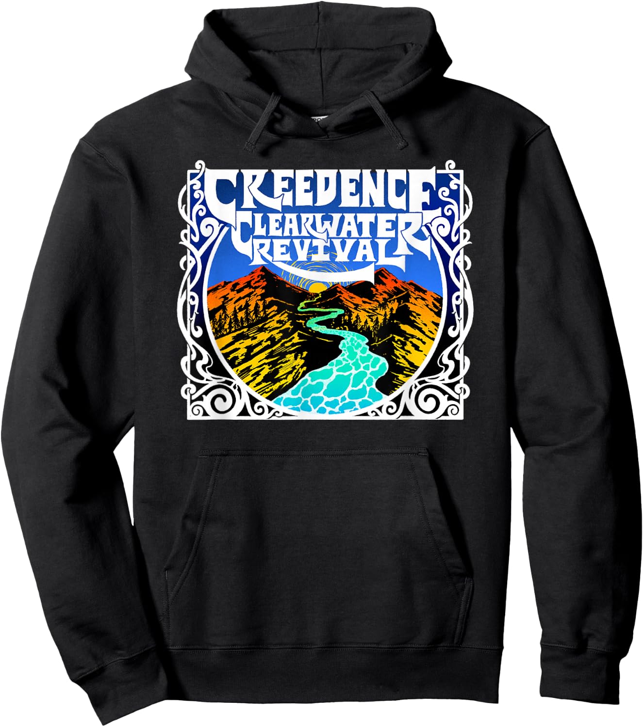 Creedence Clearwater Revival River , blue Hoodie - Hoodie | Black