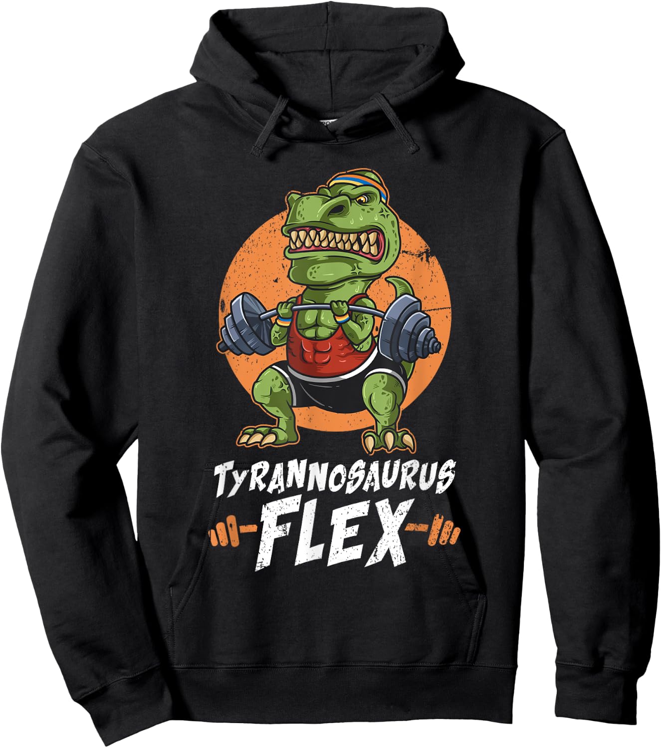 T-Rex Weightlifting Tyrannosaurus Flex Workout Dino Gym Gift Hoodie - Hoodie | Black