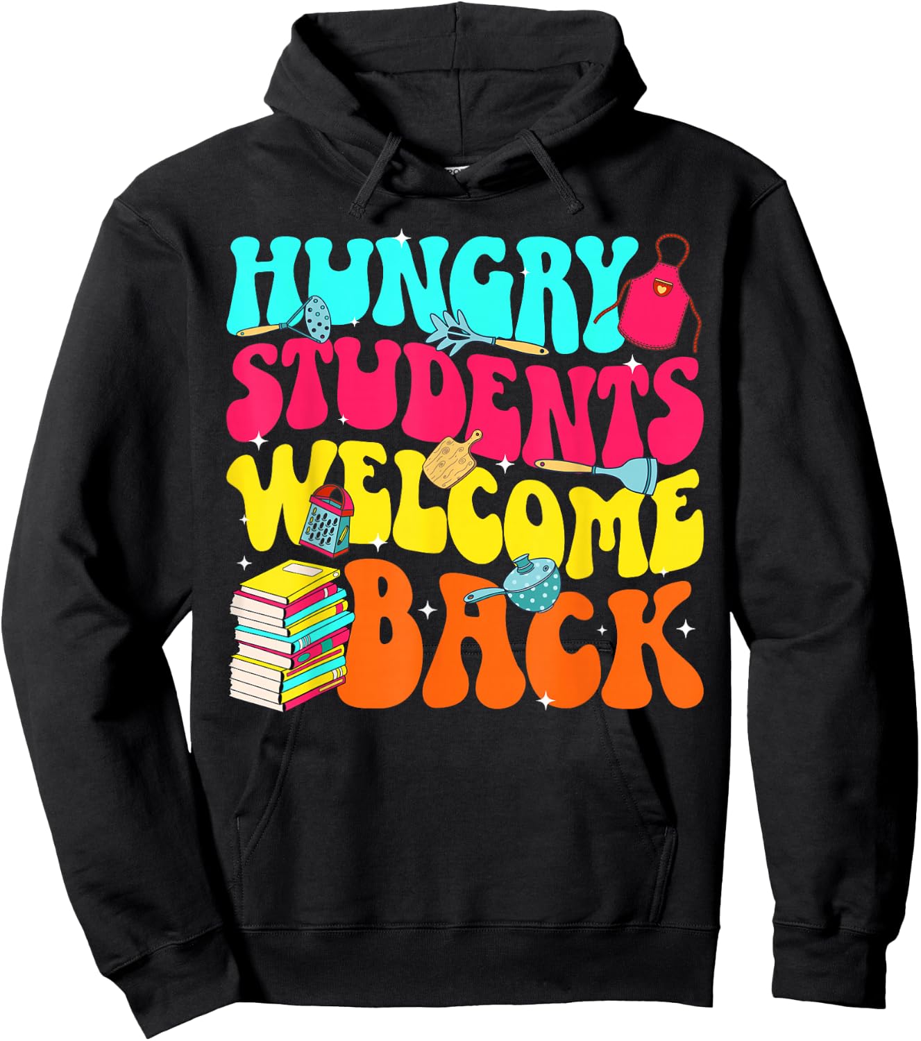 Welcome Back to School Lunch Lady First Day of School Hoodie - Hoodie | Black
