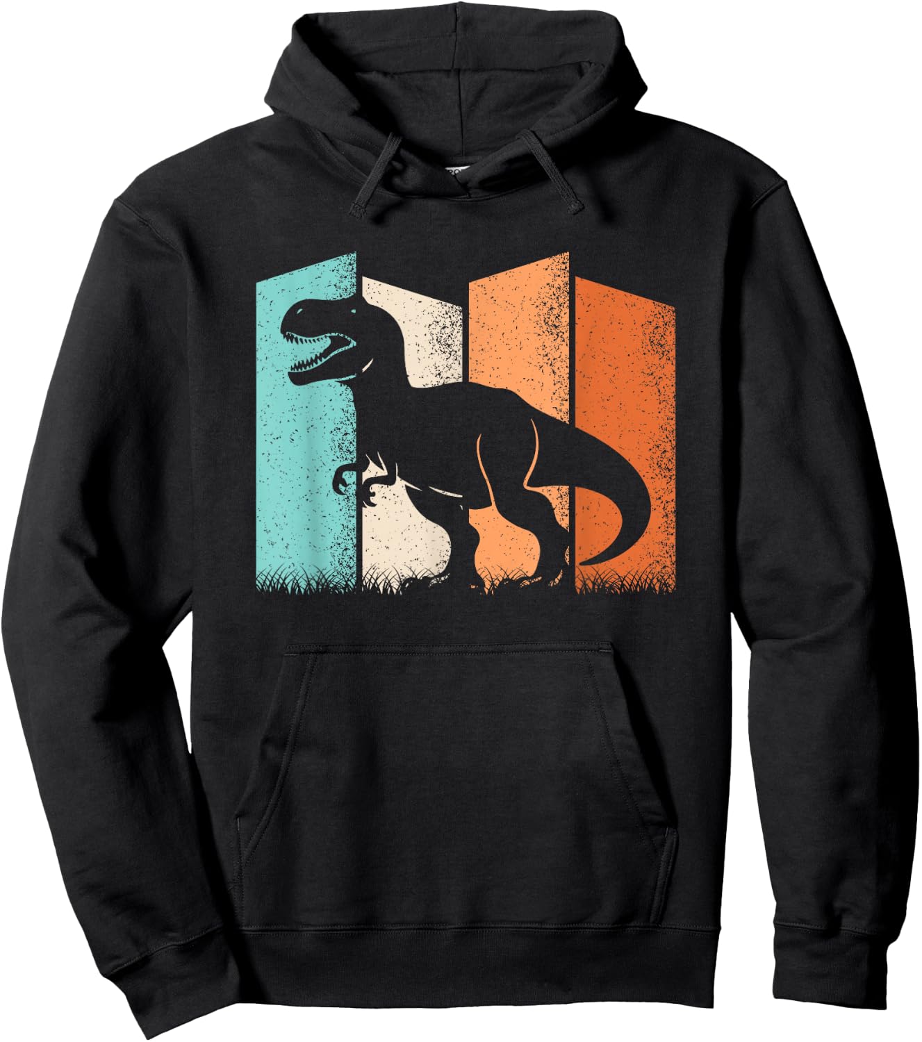 Retro T-Rex Vintage Dino Dinosaur Lover Men Boys Kids Hoodie - Hoodie | Black