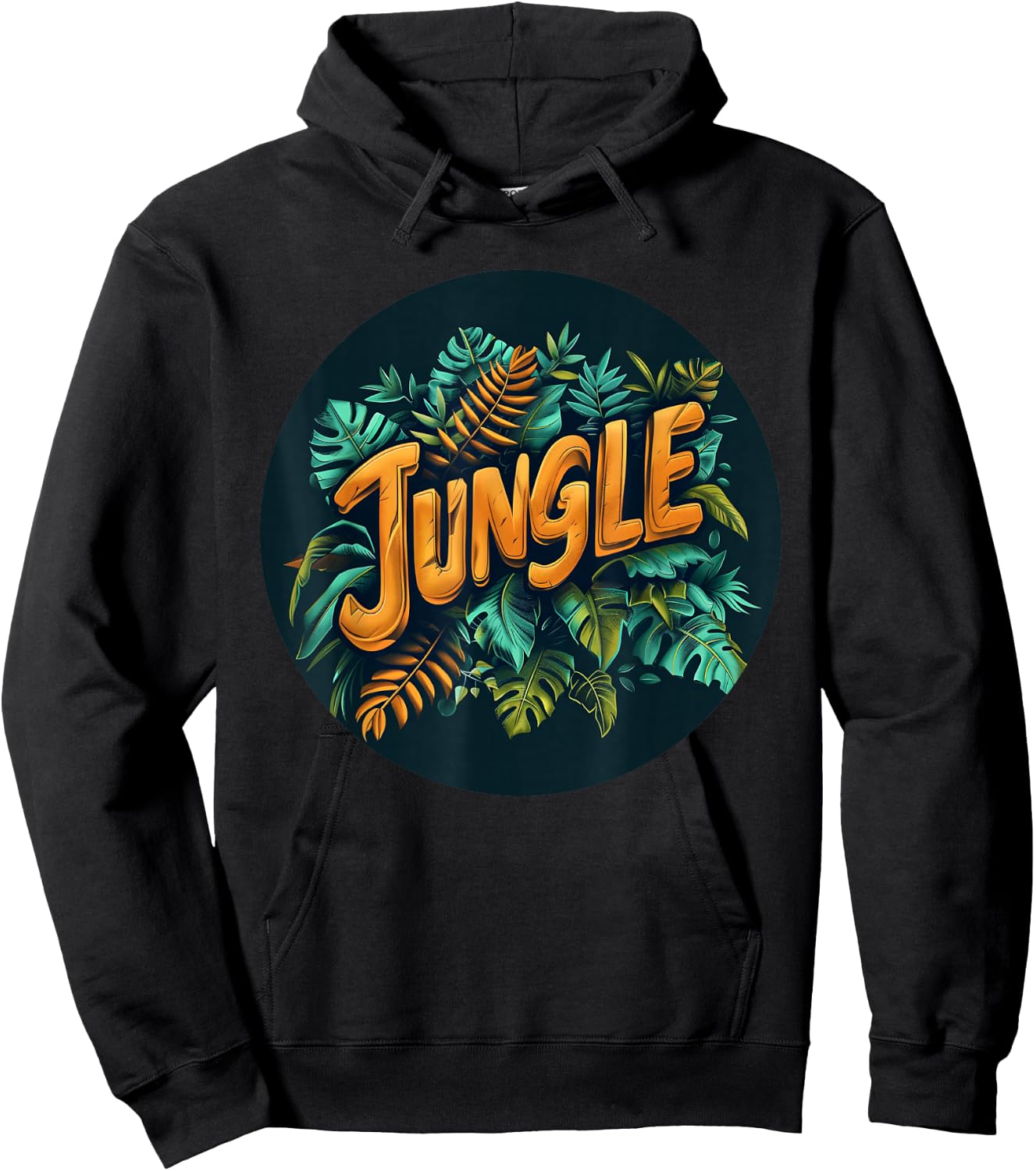 Wild jungle design for a stylish outfit , Black, S Hoodie - Hoodie | Black