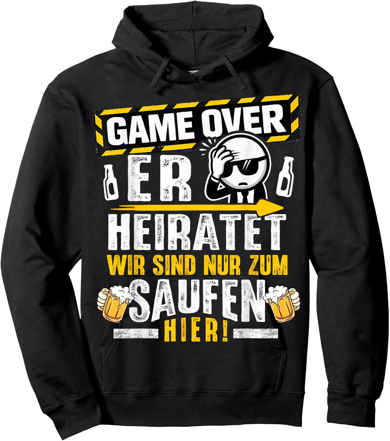 JGA Männer Junggesellenabschied Team Bräutigam JGA Hoodie - Hoodie | Black