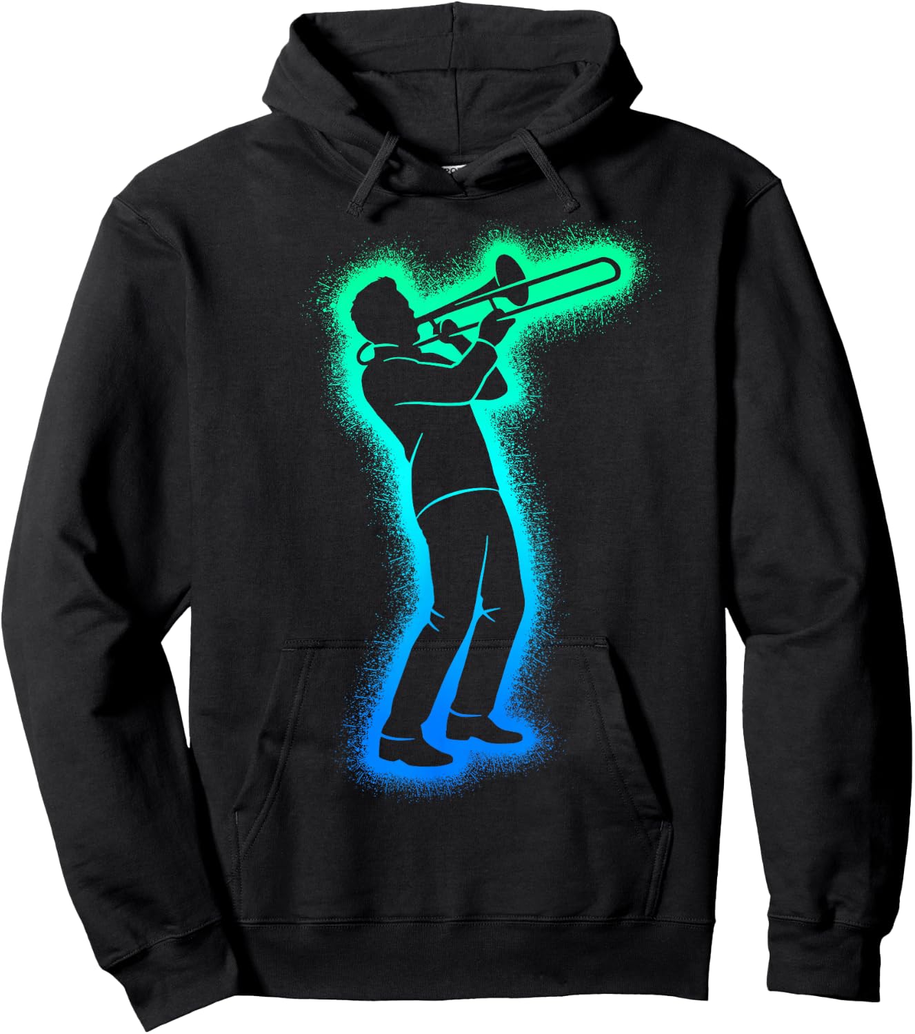 Trombone Player Trombonist Men Boys Kids Trombone Hoodie - Hoodie | Black