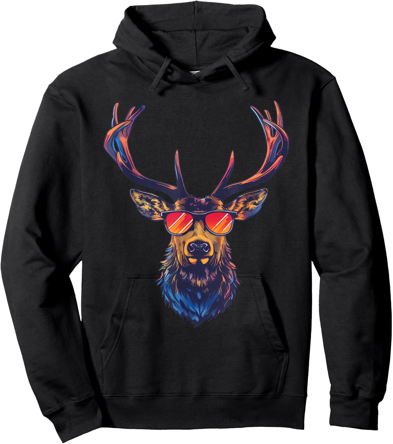 Deer Sunglasses Hoodie - Hoodie | Black