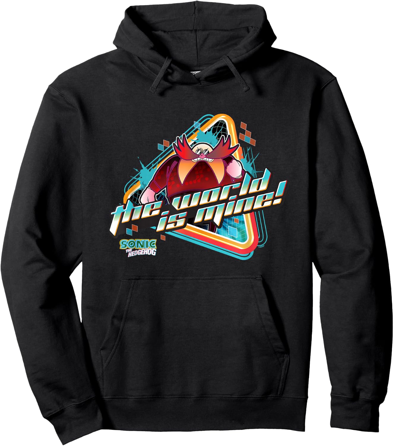 Sonic The Hedgehog The World Is Mine! Dr. Eggman Retro Hoodie - Hoodie | Black