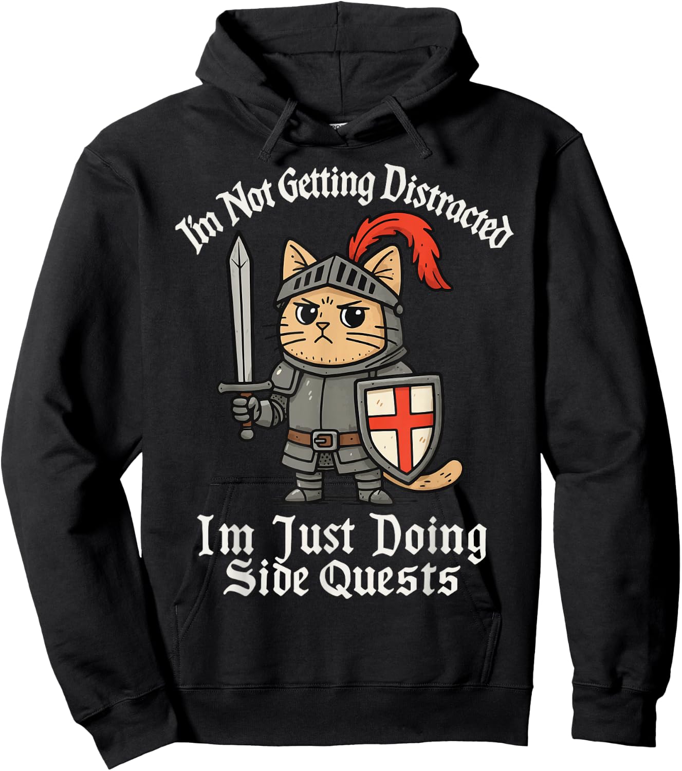 I'm Not Getting Distracted I'm Just Doing Side Quests Hoodie - Hoodie | Black