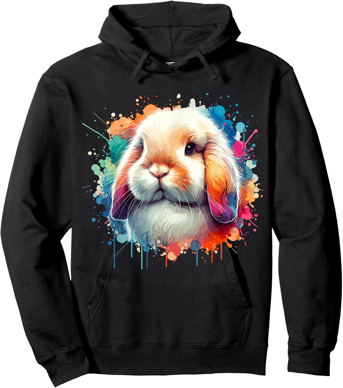 Holland Lop Bunny Easter Mini Lop Cute Hoodie - Hoodie | Black