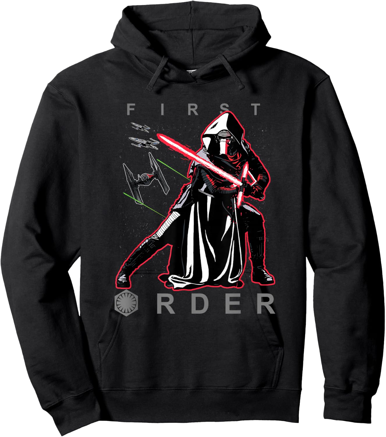 Star Wars The Force Awakens Kylo Ren First Rder Epic Poster Hoodie - Hoodie | Black