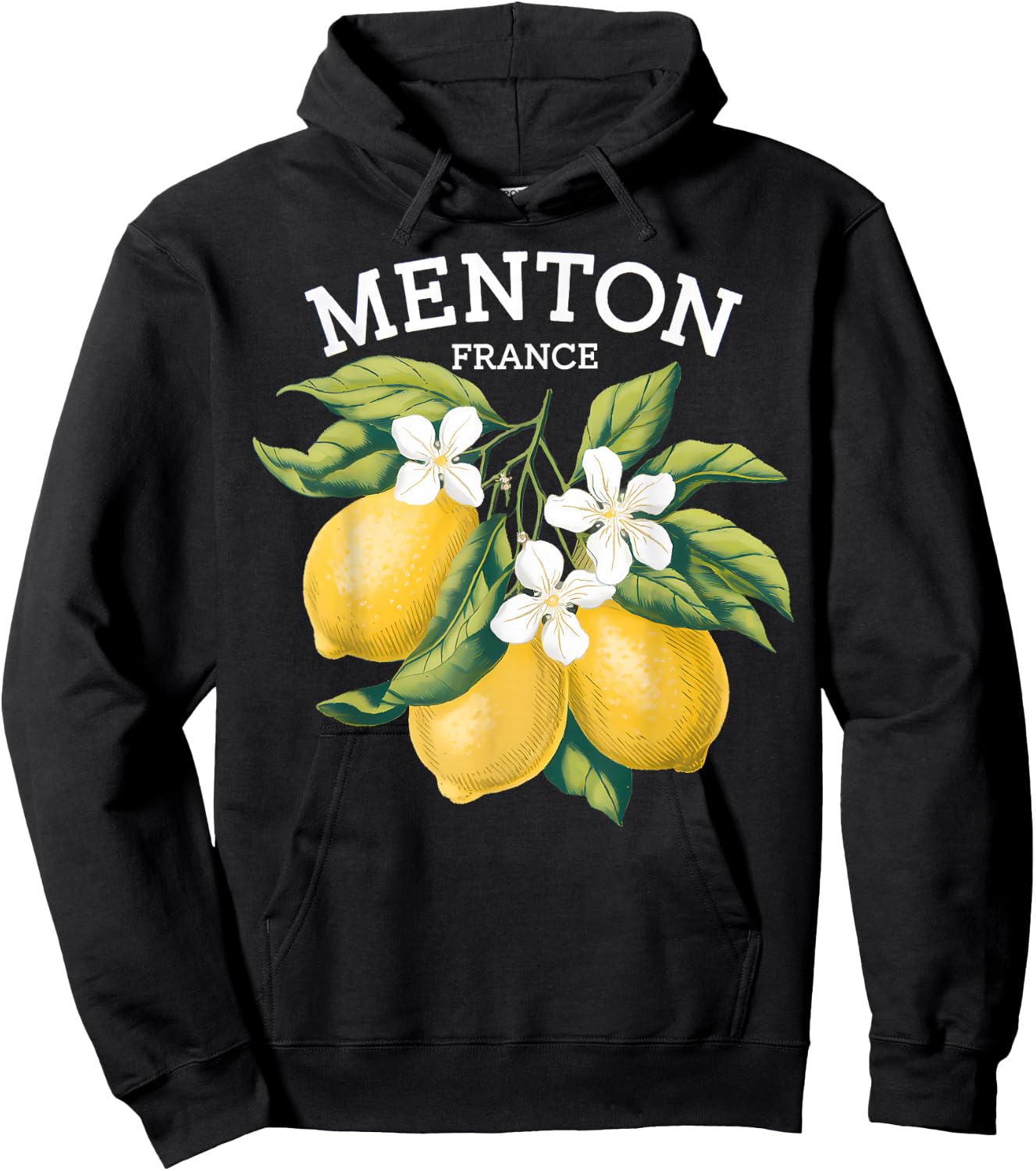Menton France French Riviera , Black, S Hoodie - Hoodie | Black