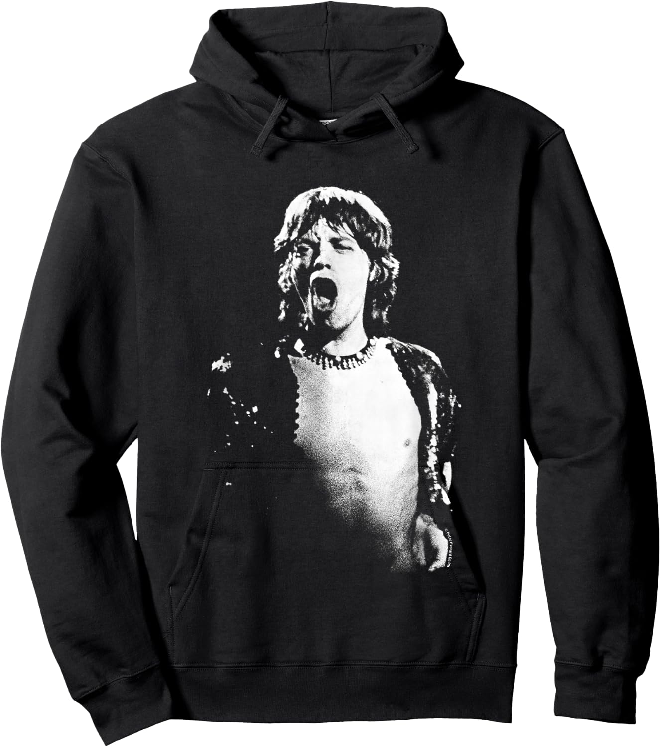 Mick Jagger 1971 Rolling Stones Live by Everard Smith Hoodie - Hoodie | Black