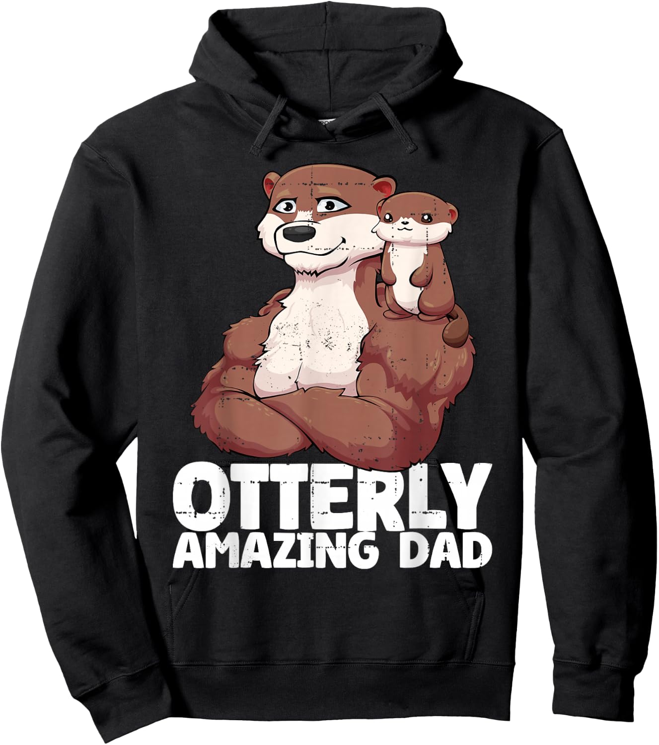Otterly Amazing Dad for Otter Fathers Day Hoodie - Hoodie | Black