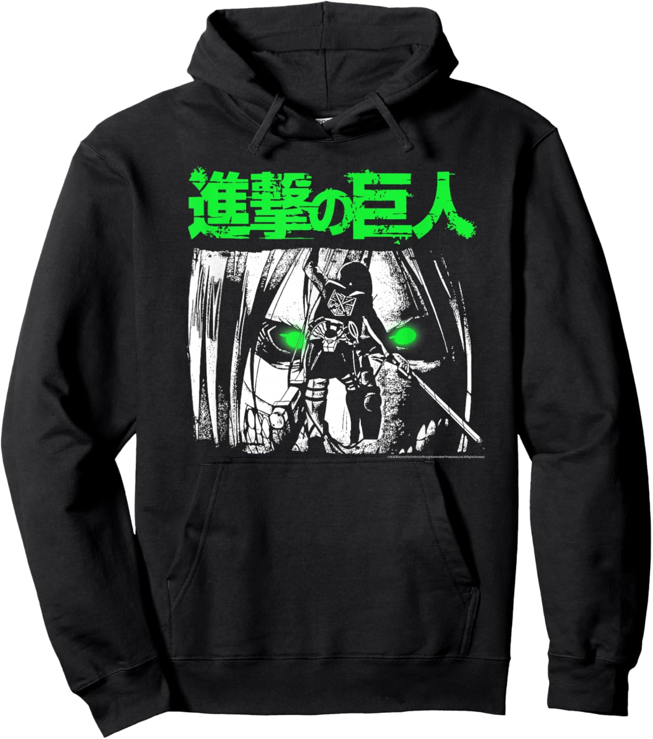 Attack on Titan Green Eyes Titan Anime Hoodie - Hoodie | Black