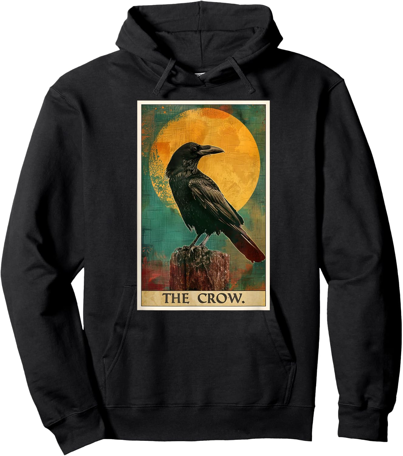 Crow Tarot Card Crows Crow Hoodie - Hoodie | Black