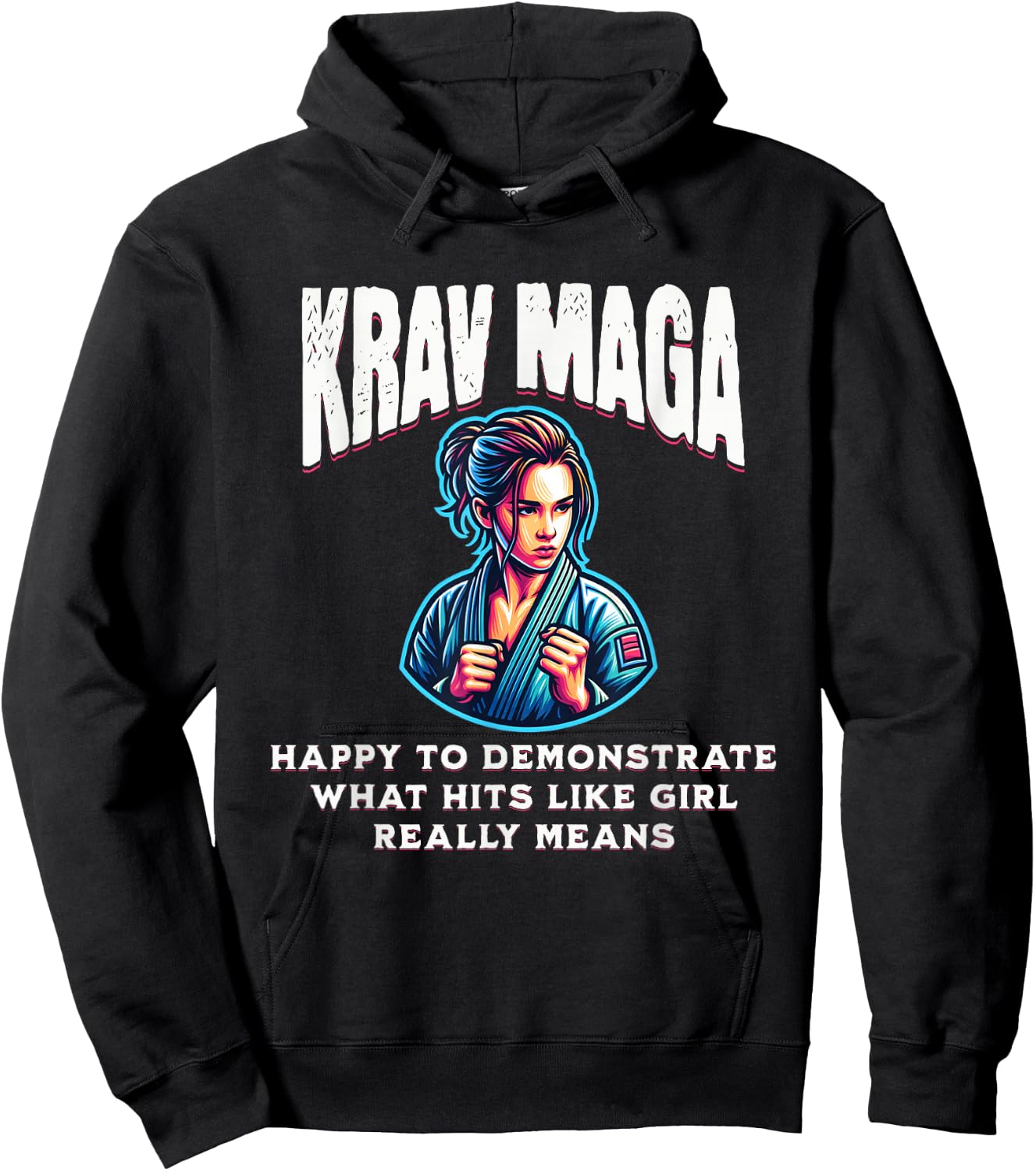 Krav Maga Girl Krav Maga Equipment MMA Items Krav Maga , Black, S Hoodie - Hoodie | Black