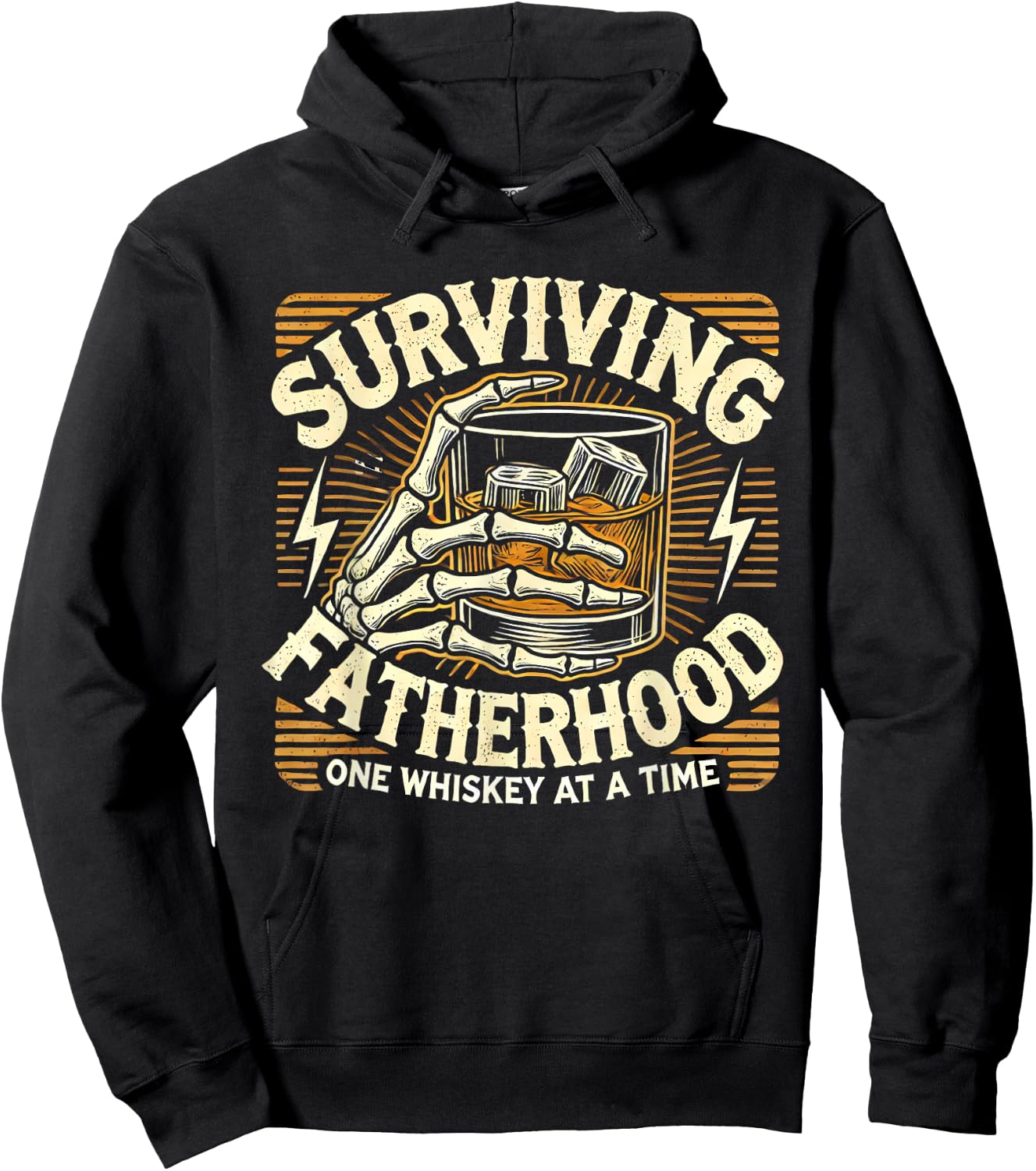 Surviving Fatherhood One Whiskey At A Time Father's Day Hoodie - Hoodie | Black